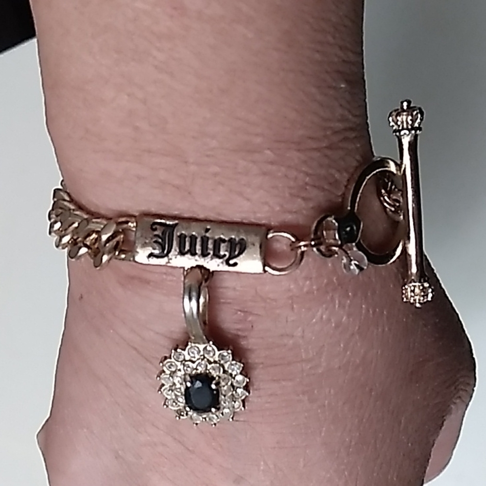 Vintage Juicy Couture Bracelet with Sapphire and Stones - Picture 1 of 7